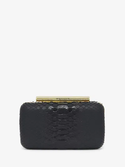 Alexander Mcqueen Mcqueen T-bar Box Clutch In Black