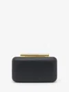 Alexander Mcqueen T-bar Box Clutch Bag In Black