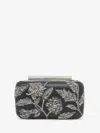 Alexander Mcqueen Embellished T-bar Box Clutch Bag In Black