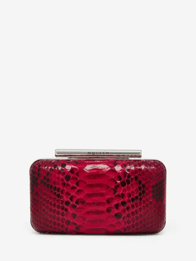 Alexander Mcqueen Mcqueen T-bar Box Clutch In Red