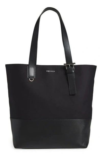 Alexander Mcqueen Mcqueen T-bar Canvas Shopper