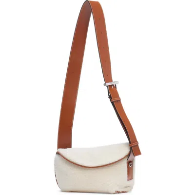 Alexander Mcqueen Mcqueen T-bar Genuine Shearling Sling Bag