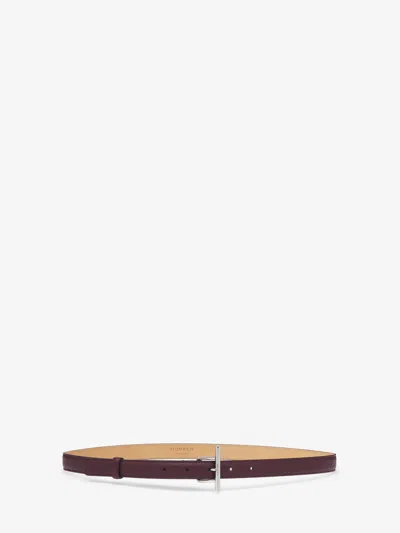 Alexander Mcqueen Mcqueen T-bar Hip Belt In Oxblood
