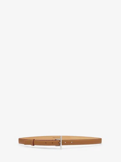 Alexander Mcqueen Mcqueen T-bar Hip Belt In Tan