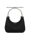Alexander Mcqueen Mcqueen T-bar Mini Black Lambskin Bag In Black