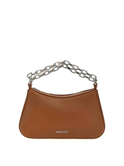 Alexander Mcqueen Mcqueen T-bar Mini Handbag In Brown