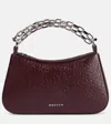 Alexander Mcqueen Mini T-bar Leather Shoulder Bag In Burgundy