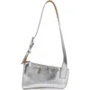 Alexander Mcqueen Mcqueen T-bar Sling Metallic Leather Crossbody Pouch