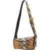Alexander Mcqueen Mcqueen T-bar Sling Python Embossed Leather Crossbody Bag