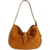 Alexander Mcqueen Mcqueen T-bar Suede Shoulder Bag
