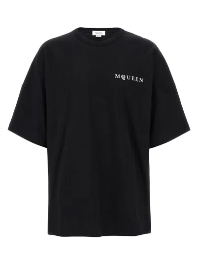Alexander Mcqueen Exploded Logo Over Fit T Shirt In Animal Print