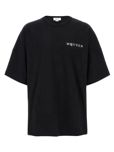Alexander Mcqueen Exploded Logo Over Fit T Shirt In Animal Print