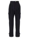 Alexander Mcqueen Mcqueen Tailored Black Cargo Pants With Functional Pockets In Black