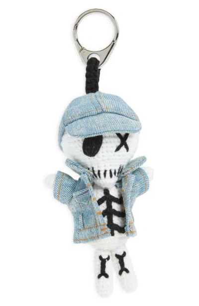 Alexander Mcqueen Mcqueen The Doll Denim Bag Charm In Mix Color