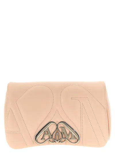 Alexander Mcqueen Beige The Mini Seal Crossbody Bag In Neutral