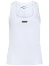 Alexander Mcqueen Mcqueen Placket Tank Top In White