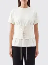 Alexander Mcqueen Mcqueen Cotton Jersey Corset T-shirt In Neutral