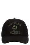 Alexander Mcqueen Cotton Twill Cap With Embroidery