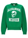 Alexander Mcqueen Mcqueen 'varsity Skull' Sweatshirt In Green