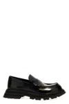 Alexander Mcqueen Brushed Leather Wander Loafers In Black