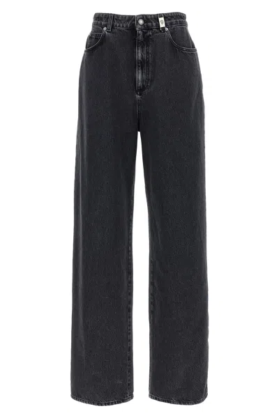 Alexander Mcqueen Mcqueen Wide Leg Jeans In Black