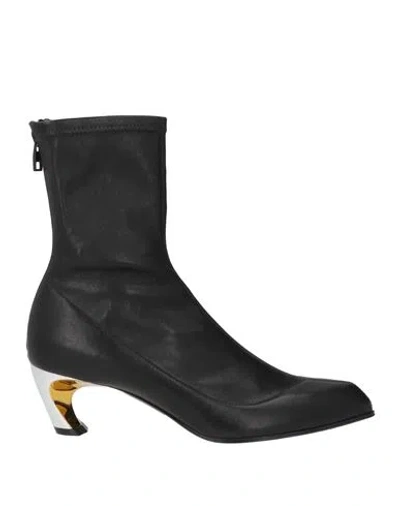ALEXANDER MCQUEEN MCQUEEN WOMAN ANKLE BOOTS BLACK SIZE 8 LEATHER