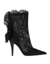 Alexander Mcqueen Mcqueen Woman Ankle Boots Black Size 8 Textile Fibers