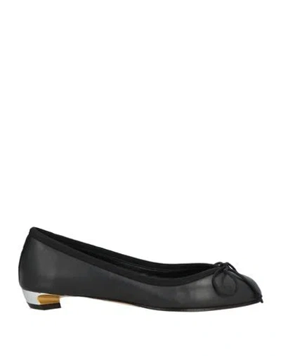 Alexander Mcqueen Mcqueen Woman Ballet Flats Black Size 7 Leather