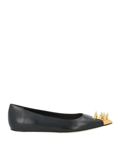 Alexander Mcqueen Mcqueen Woman Ballet Flats Black Size 7 Leather