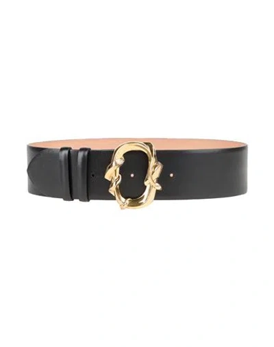 Alexander Mcqueen Mcqueen Woman Belt Black Size 32 Leather