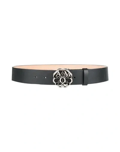 Alexander Mcqueen Mcqueen Woman Belt Black Size 34 Leather