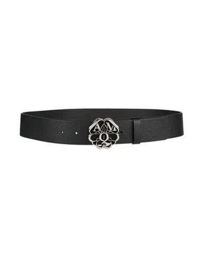 Alexander Mcqueen Mcqueen Woman Belt Black Size 36 Leather