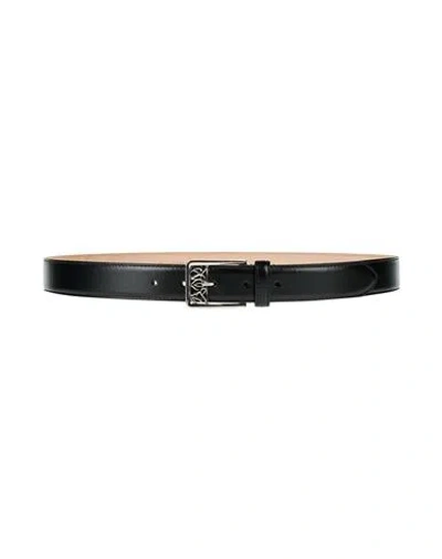 Alexander Mcqueen Mcqueen Woman Belt Black Size 39.5 Leather