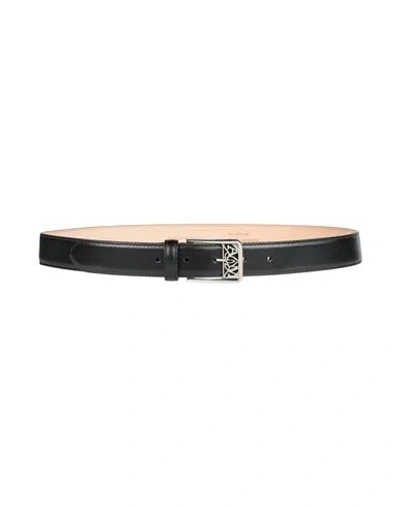 Alexander Mcqueen Mcqueen Woman Belt Black Size 39.5 Leather