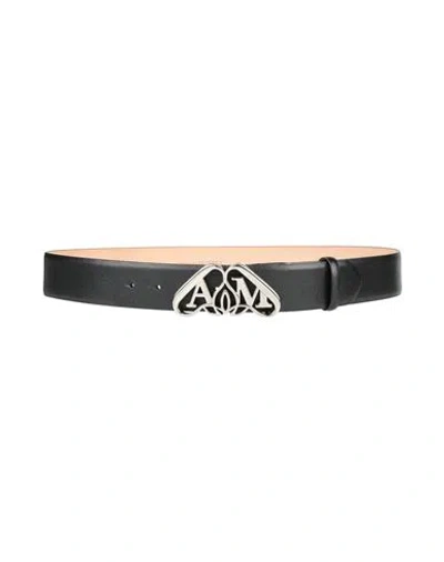 Alexander Mcqueen Mcqueen Woman Belt Black Size 39.5 Leather