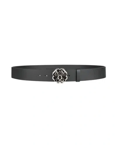 Alexander Mcqueen Mcqueen Woman Belt Black Size 45.5 Calfskin
