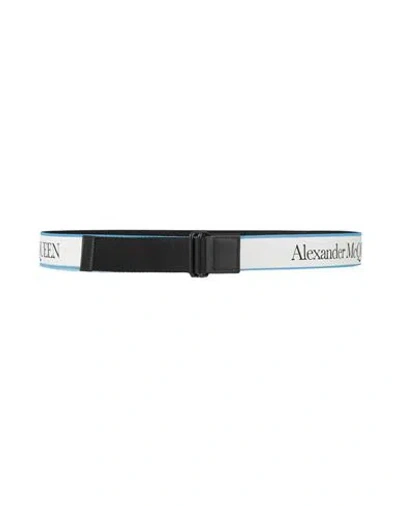 Alexander Mcqueen Mcqueen Woman Belt Light Grey Size 42 Textile Fibers In Multi