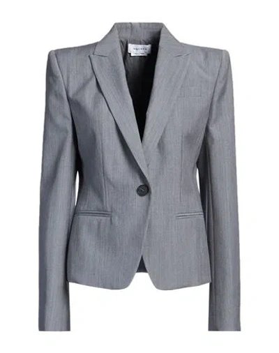 Alexander Mcqueen Mcqueen Woman Blazer Grey Size 10 Wool, Mohair Wool In Gray
