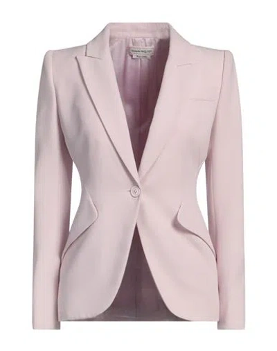 Alexander Mcqueen Mcqueen Woman Blazer Lilac Size 2 Viscose, Acetate In Pink