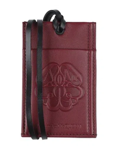 Alexander Mcqueen Mcqueen Woman Cardholder Burgundy Size - Leather