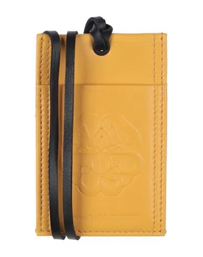 Alexander Mcqueen Mcqueen Woman Cardholder Marigold Size - Leather In Gold