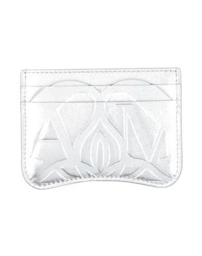 Alexander Mcqueen Mcqueen Woman Cardholder Silver Size - Leather
