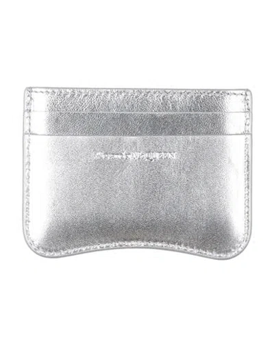 Alexander Mcqueen Mcqueen Woman Cardholder Silver Size - Leather