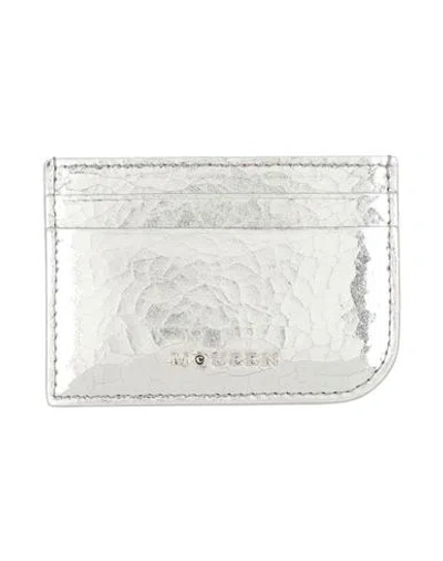 Alexander Mcqueen Mcqueen Woman Cardholder Silver Size - Leather