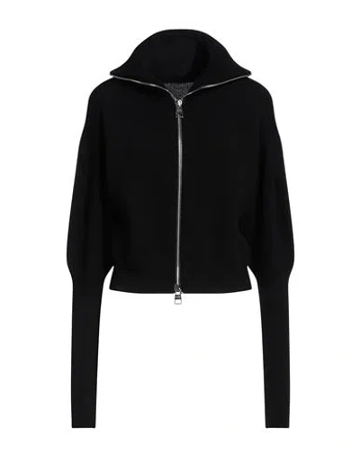Alexander Mcqueen Mcqueen Woman Cardigan Black Size Xxl Cashmere, Wool