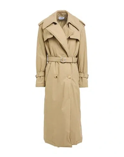 Alexander Mcqueen Mcqueen Woman Coat Beige Size 6 Cotton, Polyester In Neutral