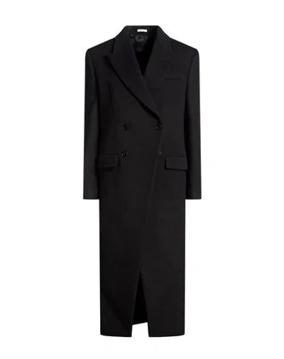 Alexander Mcqueen Mcqueen Woman Coat Black Size 6 Wool In Animal Print