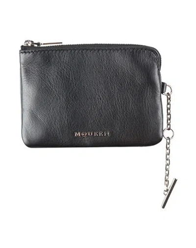 Alexander Mcqueen Mcqueen Woman Coin Purse Black Size - Leather