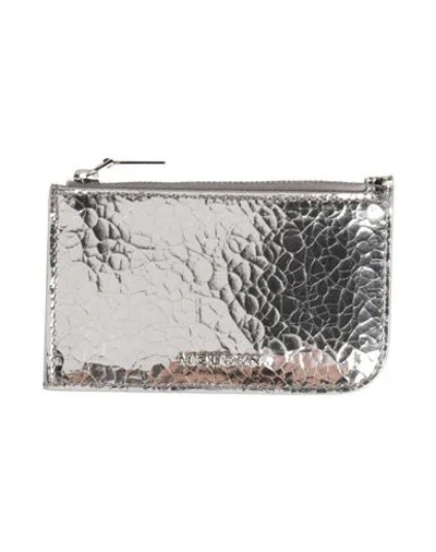 Alexander Mcqueen Mcqueen Woman Coin Purse Silver Size - Leather