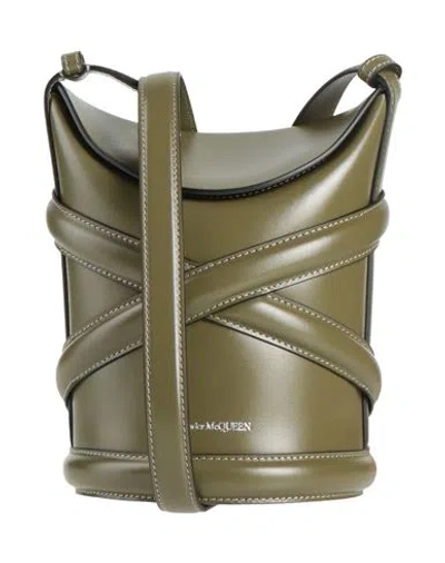 Alexander Mcqueen Mcqueen Woman Cross-body Bag Military Green Size - Calfskin